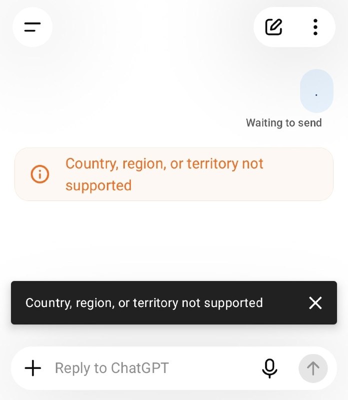 محدودیت دسترسی به اپلیکیشن ChatGPT برای کاربران ایرانی
